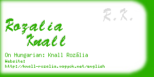 rozalia knall business card