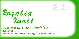 rozalia knall business card